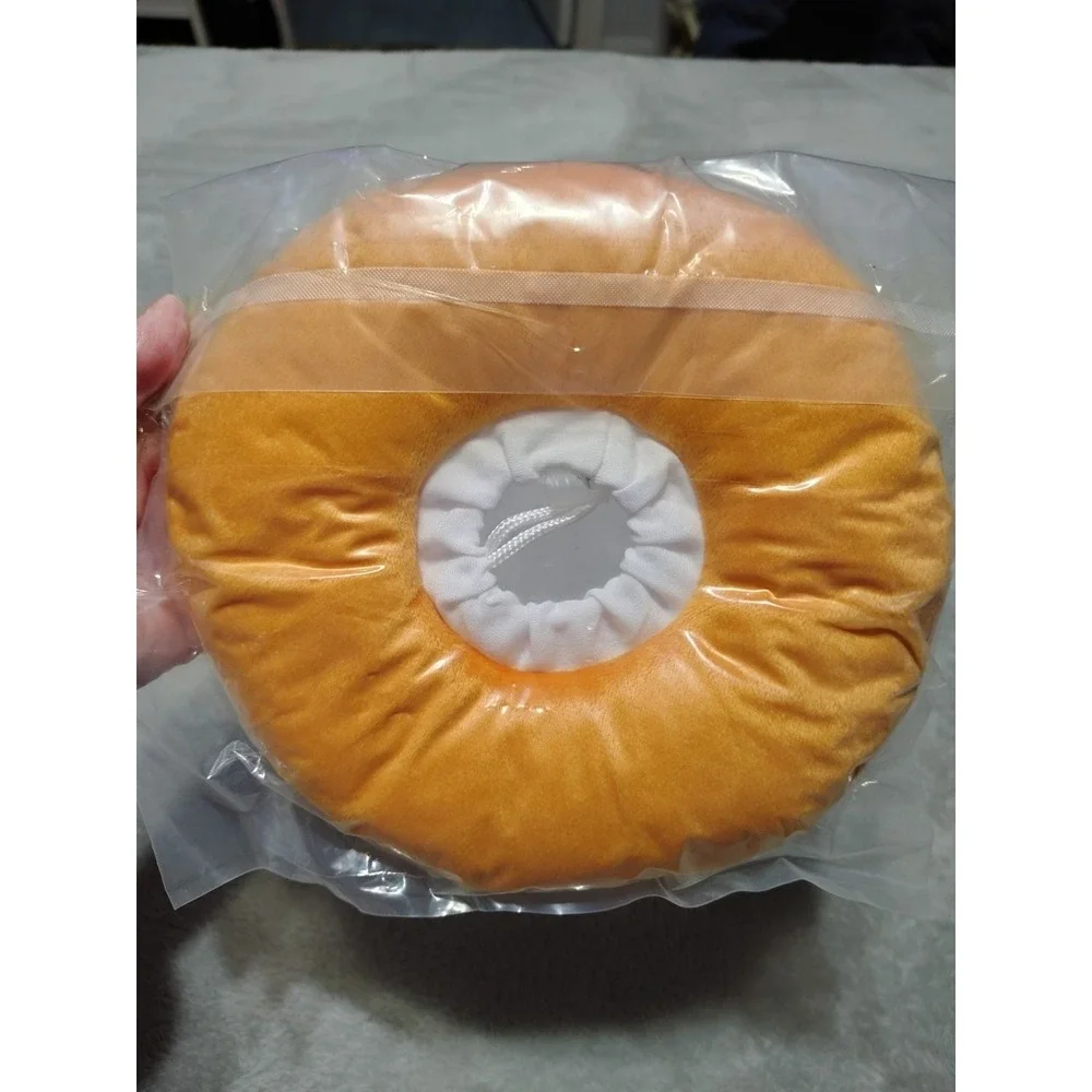 Donut Cat Cone Collar Plush Protective Recovery Cats/Dogs Small Orange Donut